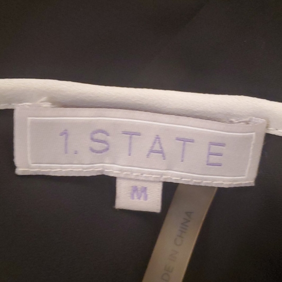 Black 1. State blouse with white trim - Picture 13 of 14